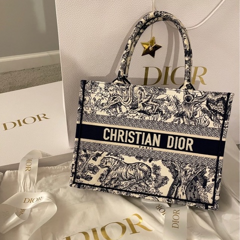 Dior Book Tote 中號動物園款｜超美刺繡｜稀有又實背！！