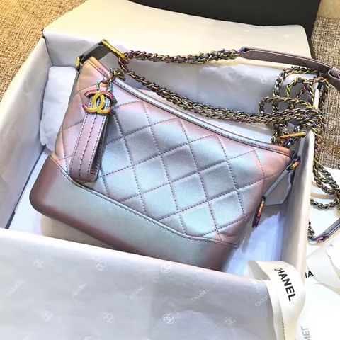 💎Chanel香奈兒｜紫灰色 人魚姬幻彩漸變流浪包｜小號｜97新