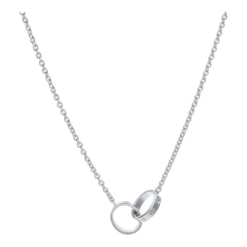 CARTIER 18K白金Love Necklace項鍊