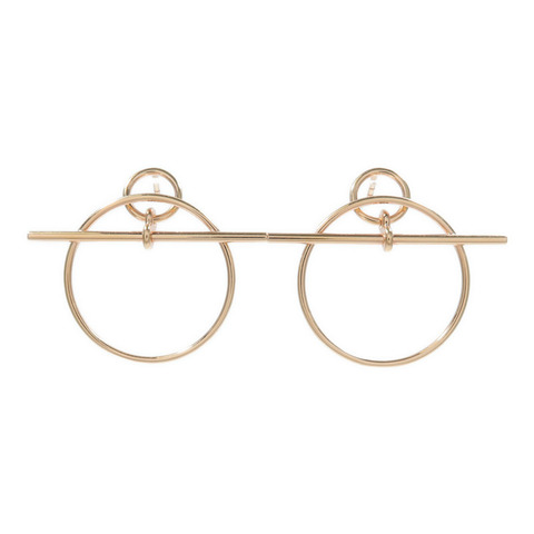 HERMES 18K玫瑰金Loop Earrings耳環