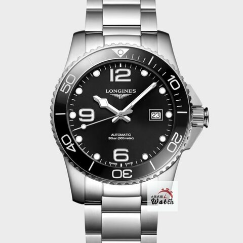 【大眾金時代】LONGINES浪琴 L3.781.4.56.6 深海征服者 陶瓷圈 黑水鬼 陶瓷圈有傷 大眾金時代B1566