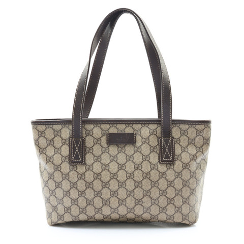 GUCCI 古馳 Tote 手提包 棕色 GG Supreme帆布 211138