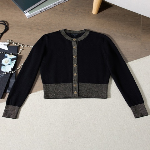 CHANEL 19A 聖甲蟲圖案黑金外套