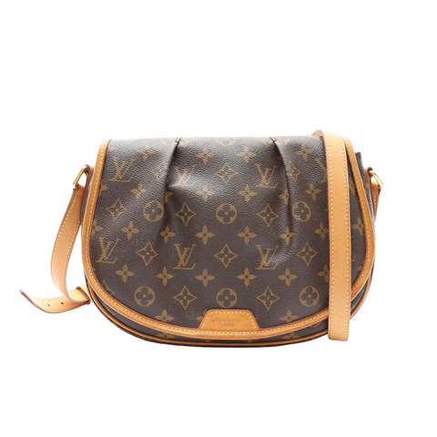 LOUIS VUITTON LV 路易威登 Menilmontant PM 肩背包 棕色 原花帆布 M40474