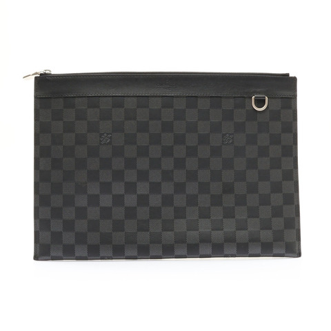 LOUIS VUITTON 路易威登 Pochette Discovery 手拿包 黑色 棋盤格帆布 N60112