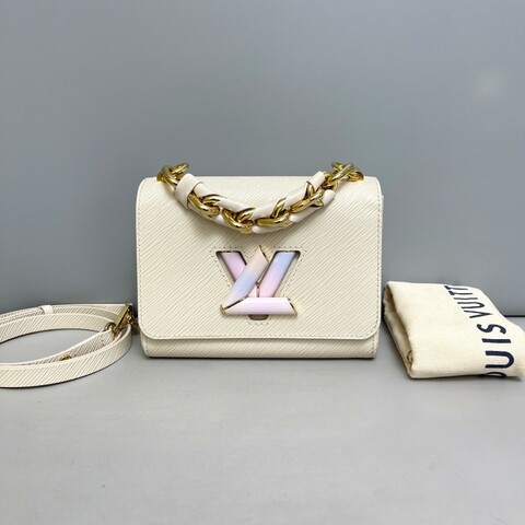 Louis Vuitton Twist小號米色水波纹彩虹色扣限量款包晶片