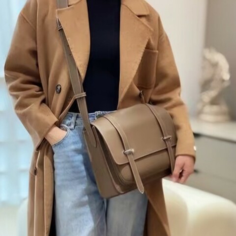 Hermes 愛馬仕 Steve 大象灰 男士翻蓋郵差包 98新✨️