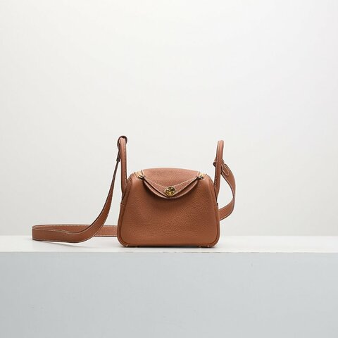 二手Hermès Mini lindy 一代 金棕金Y刻