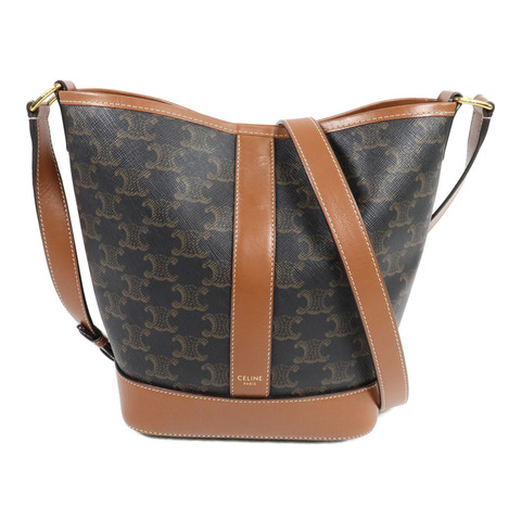 CELINE 塗層帆布Triomple Small Bucket Bag肩背袋