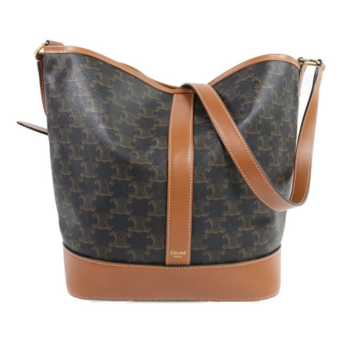 CELINE 塗層帆布Triomphe Bucket Medium肩背袋