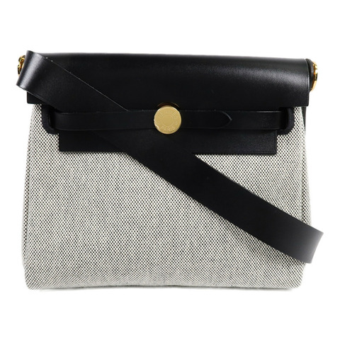 HERMES 帆布Mini Herbag肩背袋