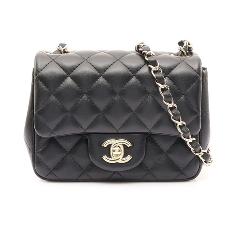 CHANEL 香奈兒 Mini Coco 17 鍊帶 肩背包 黑色 羊皮 A35200