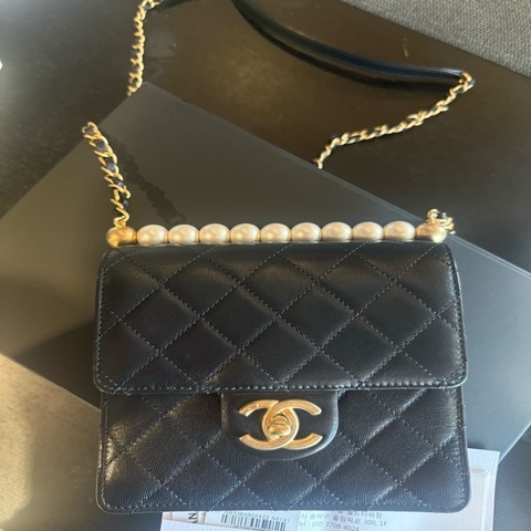CHANEL 香奈兒珍珠斜背包