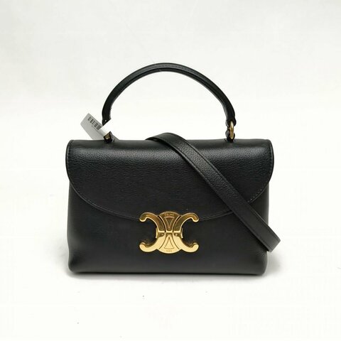 CELINE 黑色牛皮革TeenNino凯旋门手袋肩背包