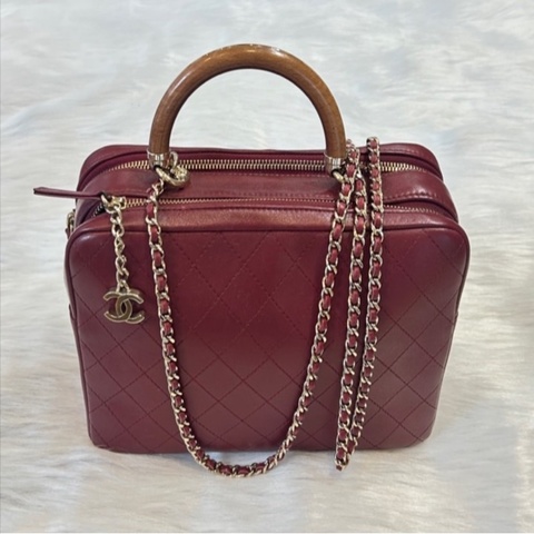 CHANEL A57344 菱格外車縫化妝盒包
