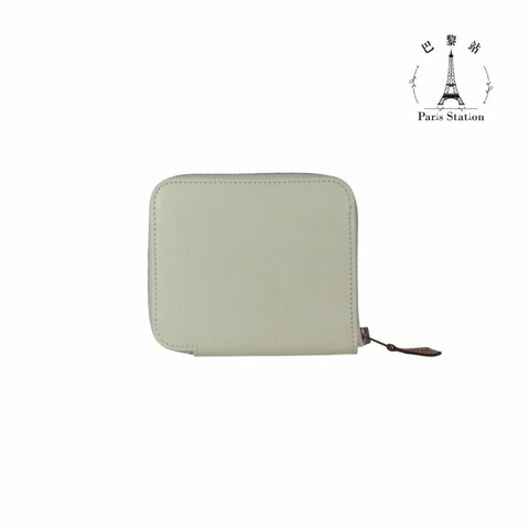 【巴黎站二手名牌專賣店】＊現貨＊HERMES 愛馬仕 真品＊ Silk'In Compact Epsom 牛皮ㄇ字拉鍊絲巾短夾