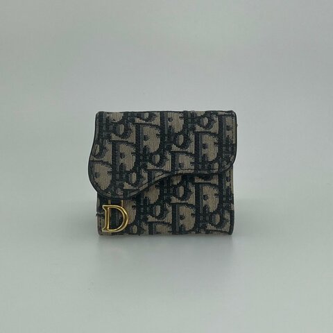 DIOR  老花三折短夾