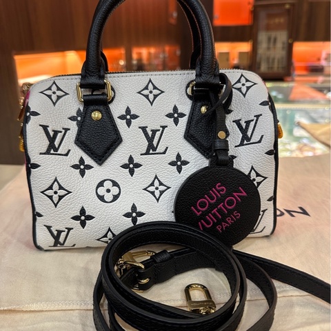 LV speedy20全皮黑白拼花