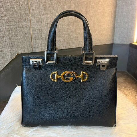 GUCCI ZUMI 金銀雙色牛皮兩用包