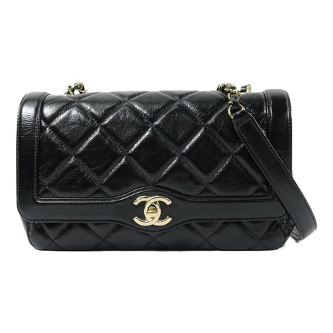 CHANEL 漆皮皮革Diana Flap鏈帶肩背袋