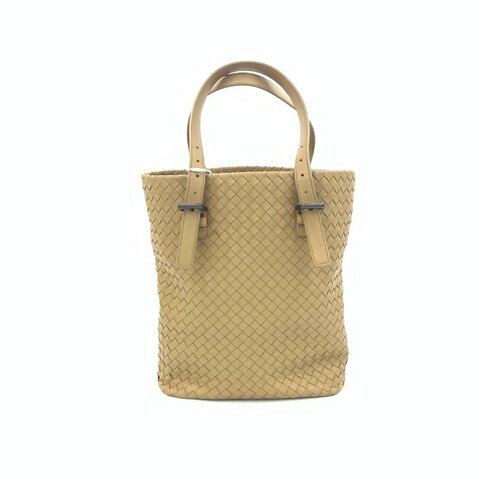BOTTEGA VENETA bv 奶茶色 double handle 豎版手提包肩背包