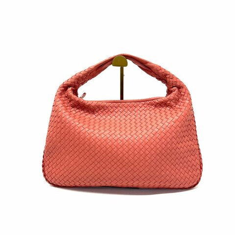 BOTTEGA VENETA bv 粉色 編織 和尚 中號 肩背包