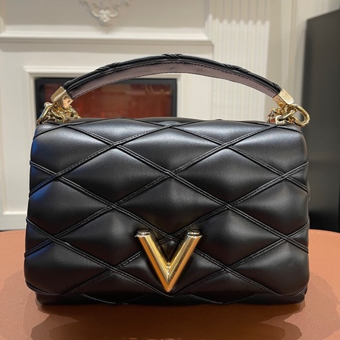 閒置新✨lv 路易威登 LOUIS VUITTON GO-14 MM 黑色中號 可滑動可拆卸鏈條鎖