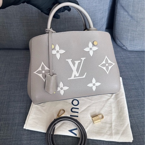 LV 大象灰 蒙田bb 手提斜挎包  芯片款