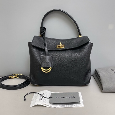 🌷帶發票！Balenciaga 巴黎世家 Rodeo 黑金荔枝紋 迷你