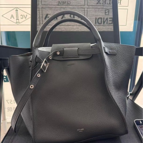 賽琳 Cline  bigbag 鞦韆荔枝紋 大象灰 托特包 銀扣