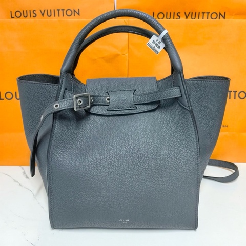 賽琳 Celine big bag 灰色小號牛皮手提包 ，尺寸： 24 x 26 x 22釐米
