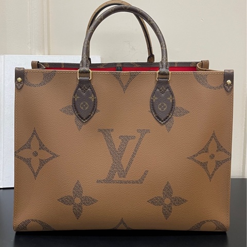 Lv /路易威登/Louis Vuitton 叢林老花 onthego中號 芯片款 托特包