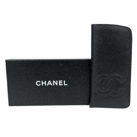 CHANEL 中古 CC 荔枝皮 眼鏡套
