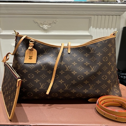 LV 路易威登 Carryall中號 購物袋 老花腋下包斜挎包 尺寸39 x 30 x 15