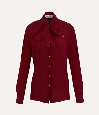 Vivienne Westwood 全絲質酒紅襯衫 Metro Shirt in Amore Red