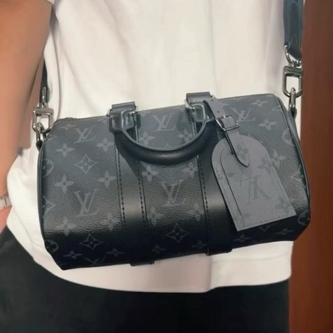99新路易威登/Louis Vuitton LV Keepall 25 黑武士芯片款  尺寸：25*15*11cm 附件：無