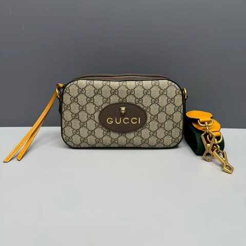 Gucci古馳 經典老花虎頭相機包 97新