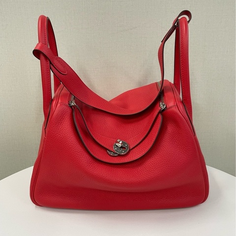 愛馬仕 hermes lindy30 寶石紅 A刻 手提包 單品