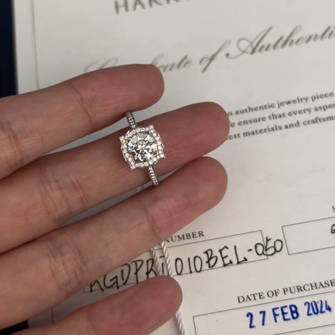 【大全套適合求婚✨原價120萬❗️】Harry Winston 海瑞溫斯頓 一克拉 belle鑽戒