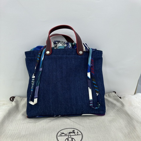 Hermes愛馬仕帆布包拼皮hermes petit h 閒置成色