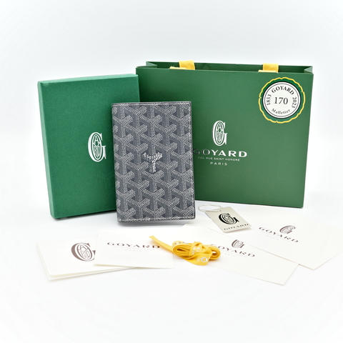 Goyard 高雅德 Grenelle 灰色 經典花紋 Passport Cover 護照夾
