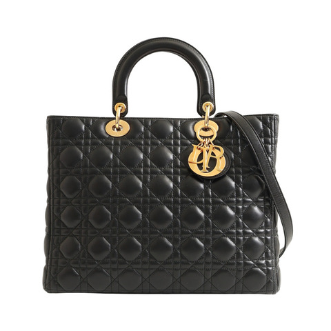 Dior 迪奧 Lady Dior Large 兩用包 黑色 羊皮 M0566ONGE