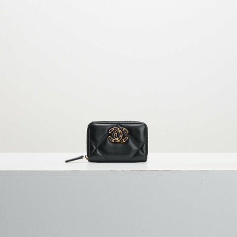 二手Chanel 19拉鏈零錢包