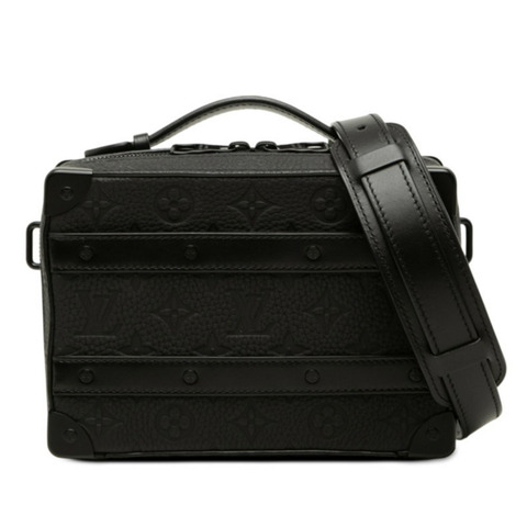 路易威登 Monogram Taurillon Soft Trunk 斜背單肩包 M59163 黑色 Noir 皮革 女士 LOUIS VUITTON