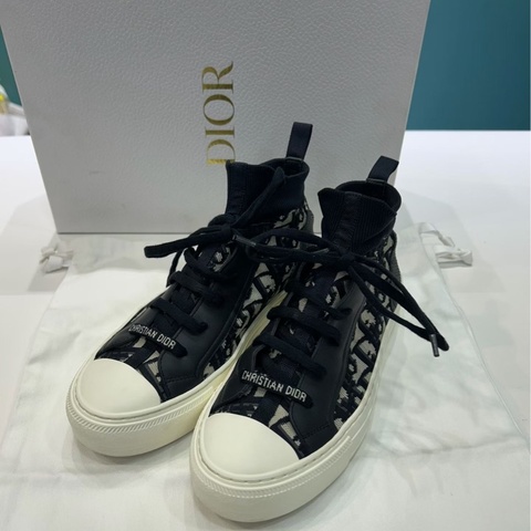 Dior 迪奧 Walk'n'Dior 針織拼接板鞋 女款 藍色 37碼