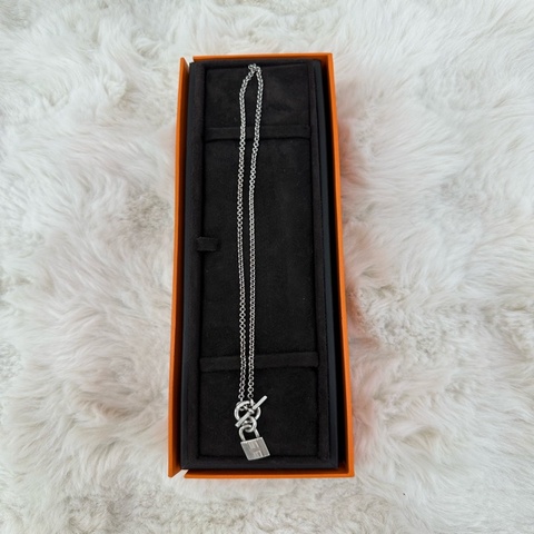 Hermes 愛馬仕 Amulettes Cadenas Pendent 護身符鎖頭 925銀 項鍊