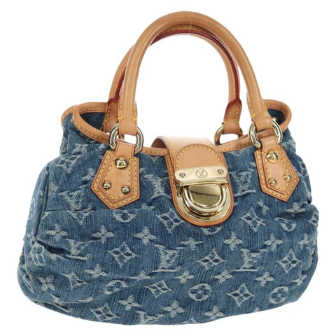 路易威登 Monogram Denim Preity 手提包 藍色 M95020 LV 正品 203795SAV