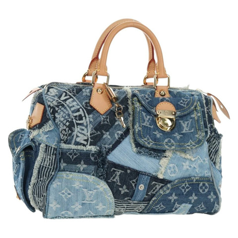 路易威登 Monogram Denim Patchwork Speedy 30 手袋 藍色 M95380 正品 202605SM