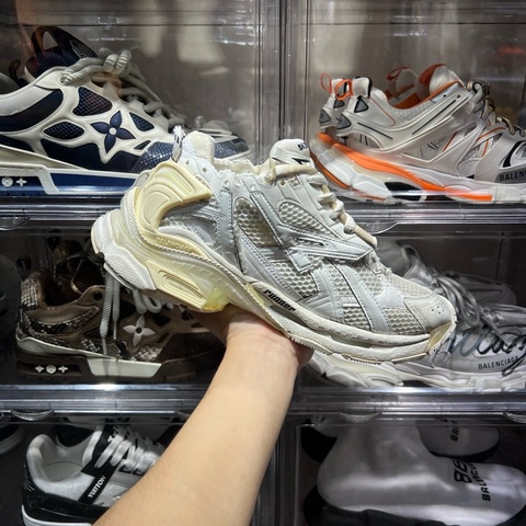 巴黎世家 Runner 做舊白Eu41