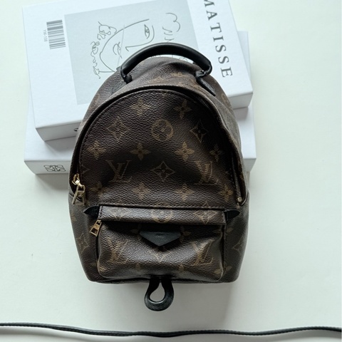 LV老花mini雙肩包 經典Monogram老花 可雙肩 斜挎 單肩